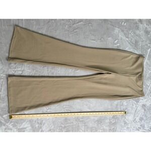 H&M Medium Beige Flare Leggings Pants Ladies Casual Everyday